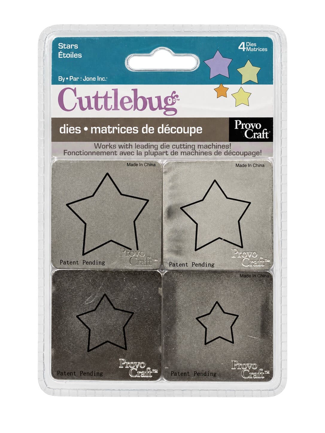 Provo Craft Cuttlebug Stars Cutting Dies 4-Piece Set 37-1221 New Sealed