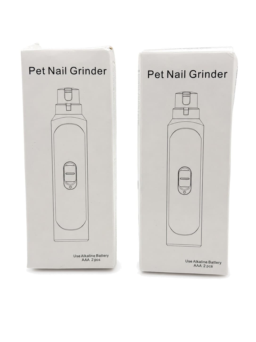 Lot of 2 Battery Operated Pet Nail Grinders for Dogs & Cats White