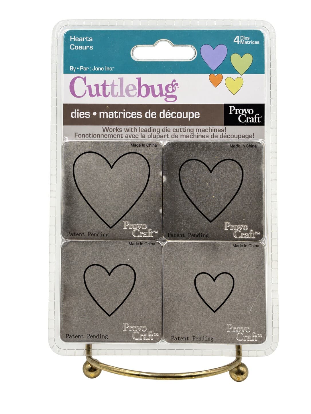 Provo Craft Cuttlebug Hearts 4 Metal Die Set 37-1213 Sealed