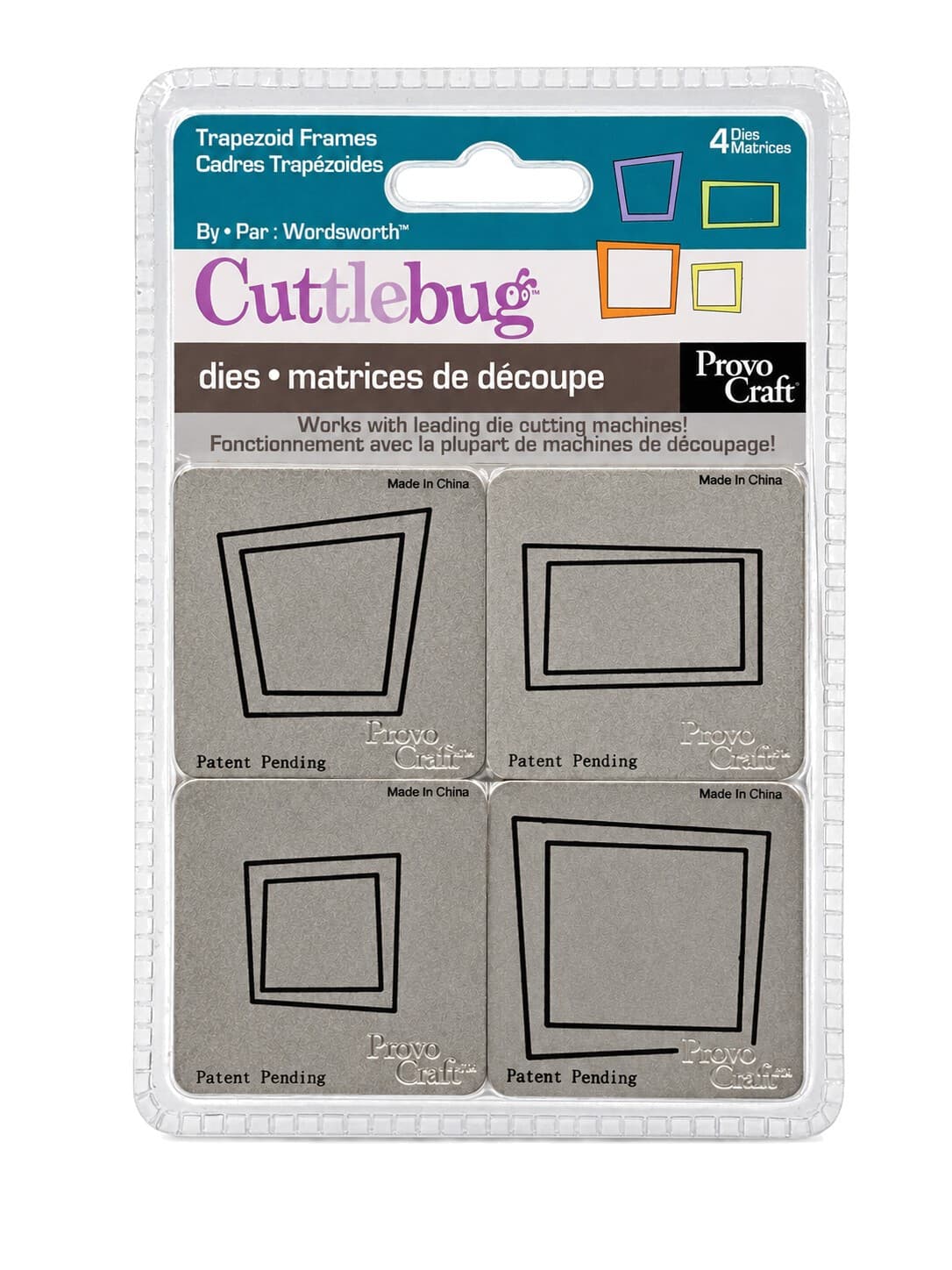 Provo Craft Cuttlebug Trapezoid Frames Die Set 37-1211 New
