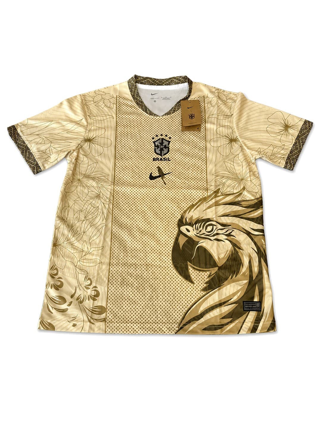 Brazil Arara Real Golden Macaw Special Edition Soccer Jersey M NWT