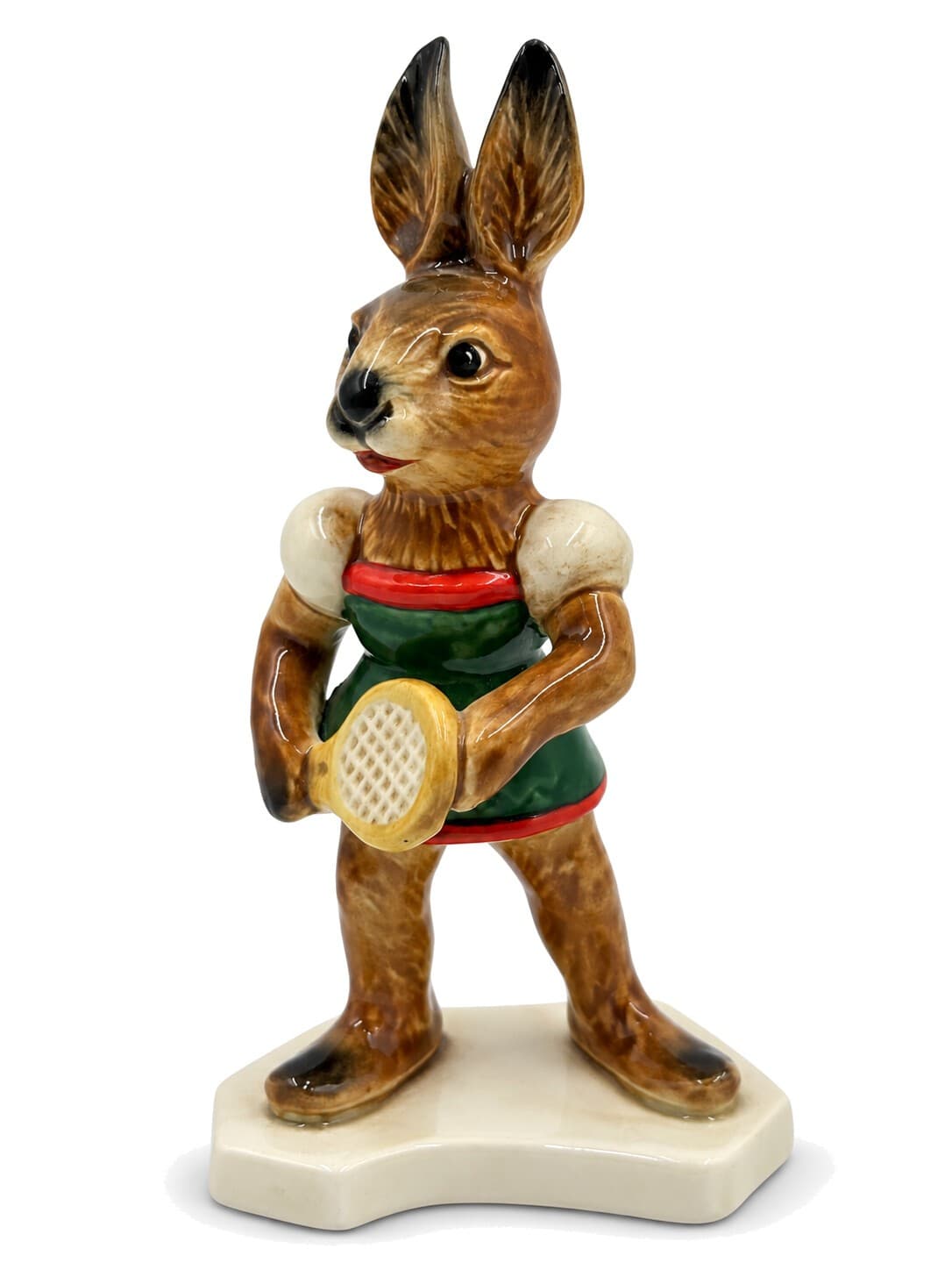 Goebel 33105-12 W. Germany Rabbit Tennis Player Porcelain Figurine