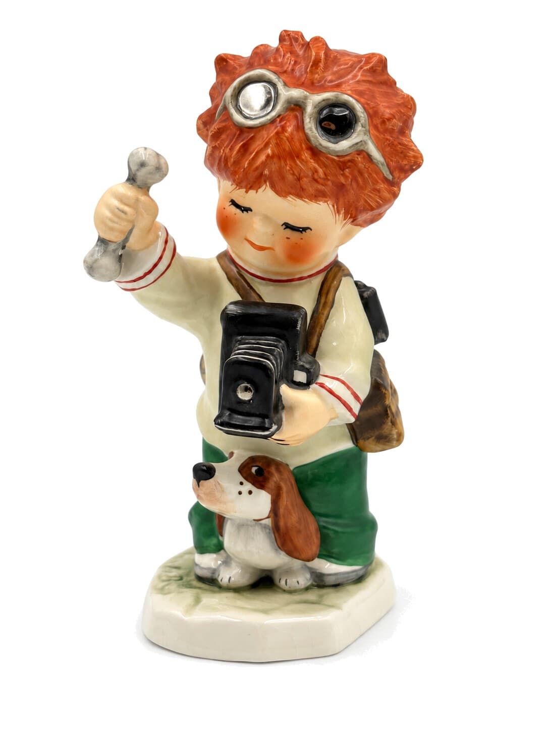 Goebel Charlot Byj BYJ 79 Camera Shy Redhead Figurine with Dog