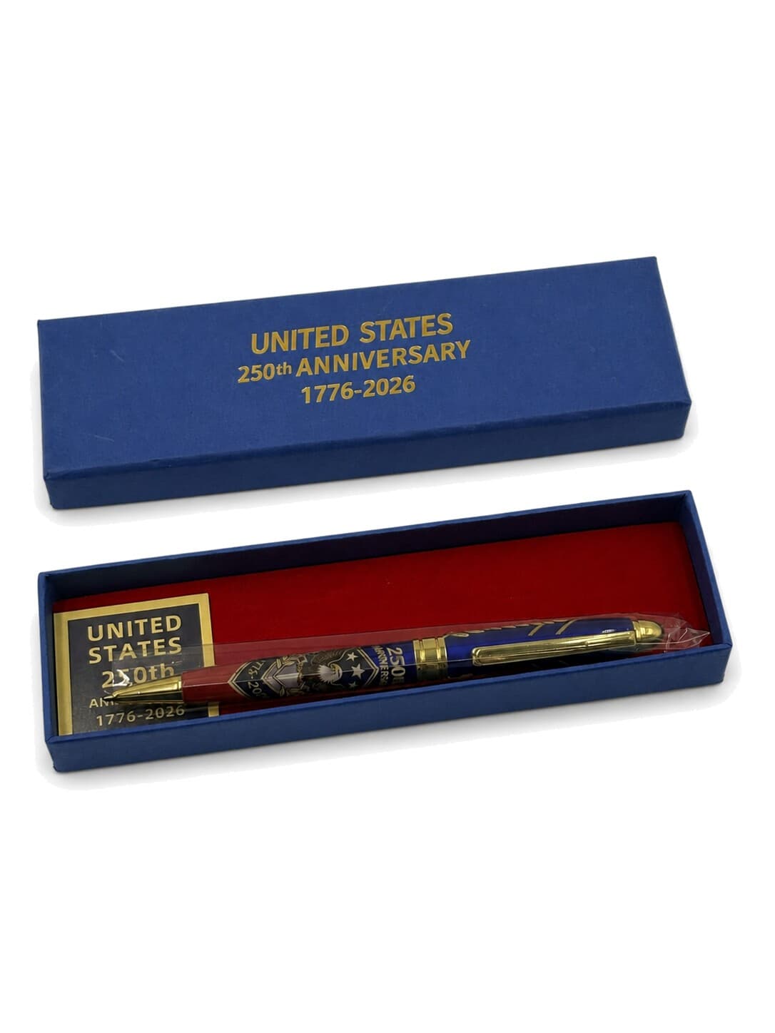 USA 250th Anniversary 1776-2026 Metal Ballpoint Pen Gift Box New