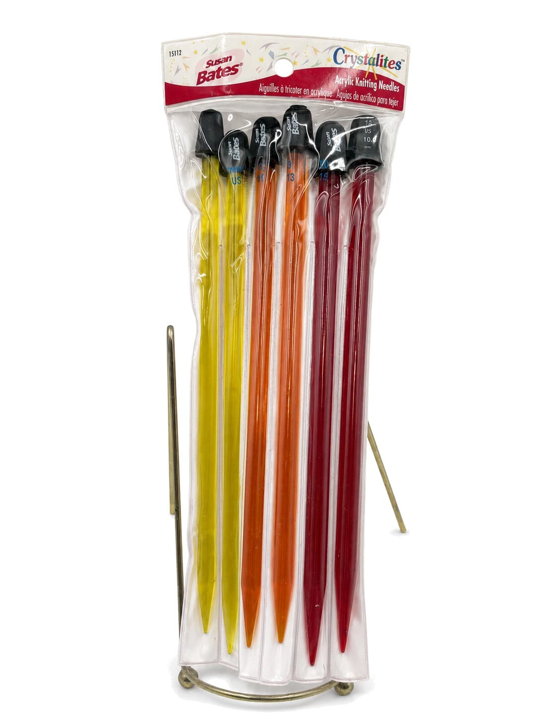 Susan Bates Crystalites 15112 10in Knitting Needles Sizes 11 13 15