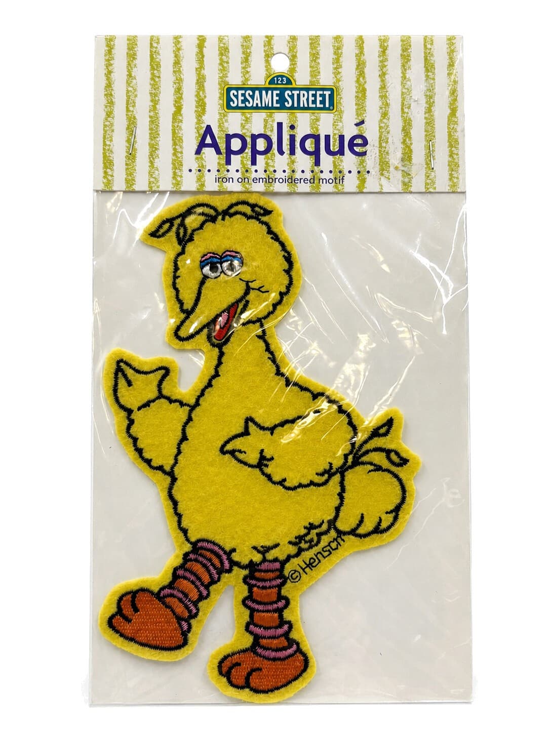 Vintage 2002 Sesame Street Big Bird Iron-On Applique NOS SST-001