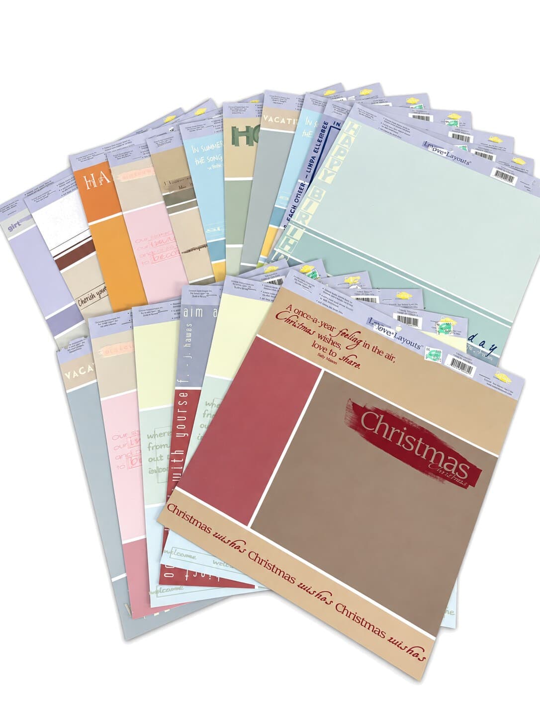My Mind's Eye LoverLayouts Scrapbook Layout Kits Assorted Themed Lot
