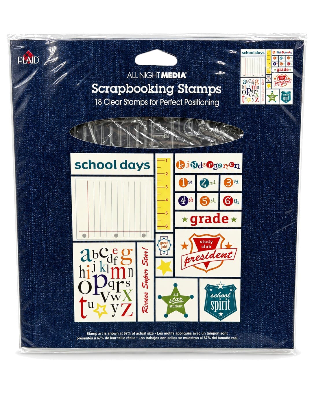 Plaid All Night Media Scrapbooking Clear Stamp Sets 91419 & 91410 New