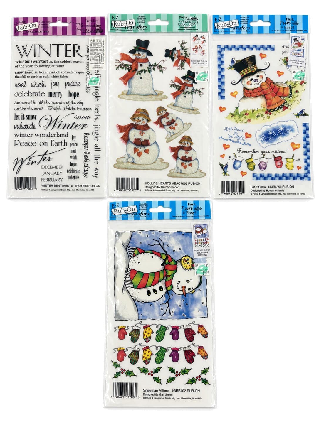 Vintage Royal Langnickel Rub-On Transfers & FMI Letter Templates Lot