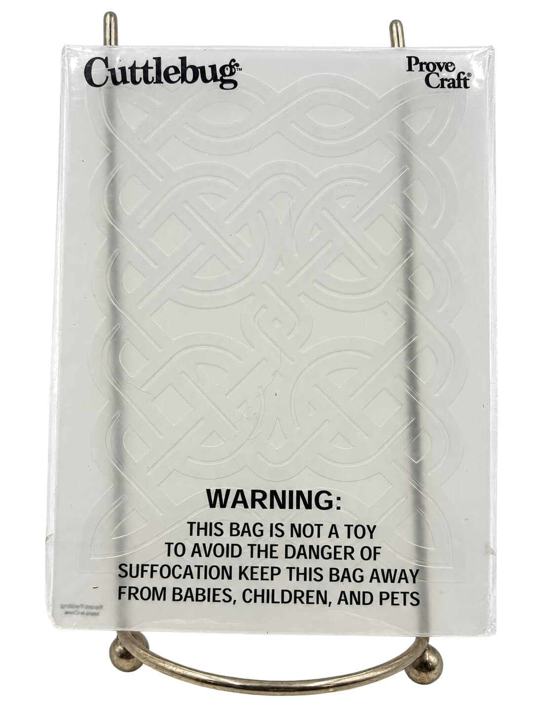 Cuttlebug Provo Craft Celtic Knot Embossing Folder 5x7 White