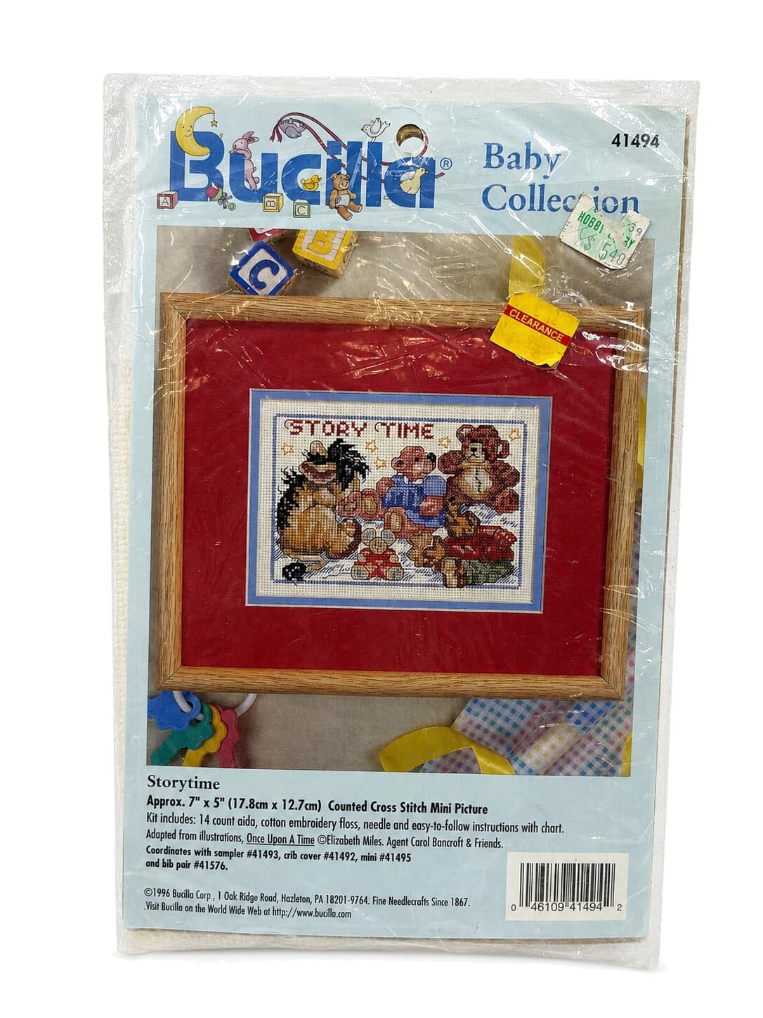 Bucilla Storytime Cross Stitch Lot 41494 Finished & 41502 Open Kit Vintage