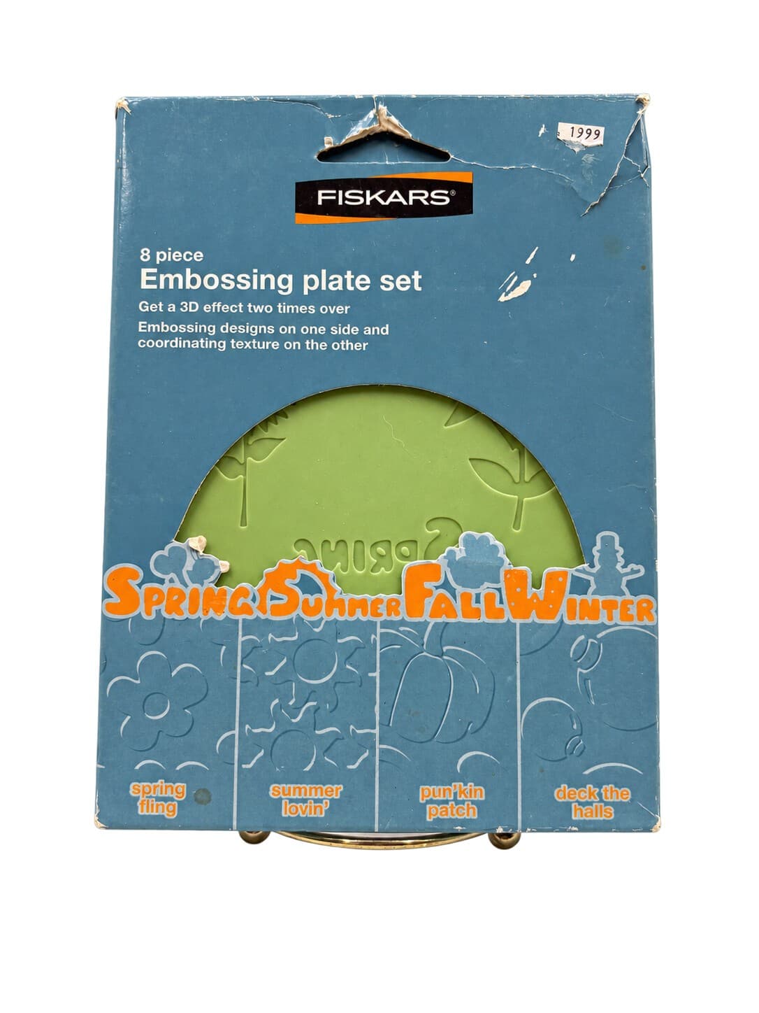 Fiskars 8-Piece Embossing Texture Plate Set Spring Summer Fall Winter