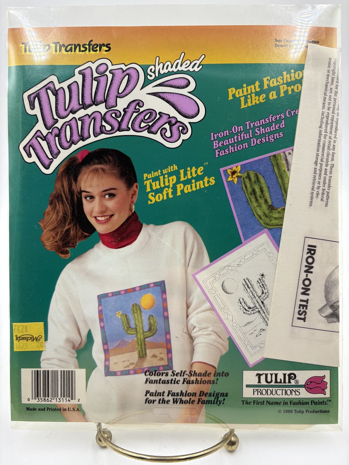 Vintage 1990 Tulip Shaded Transfers ST14 Desert Cactus Iron-On