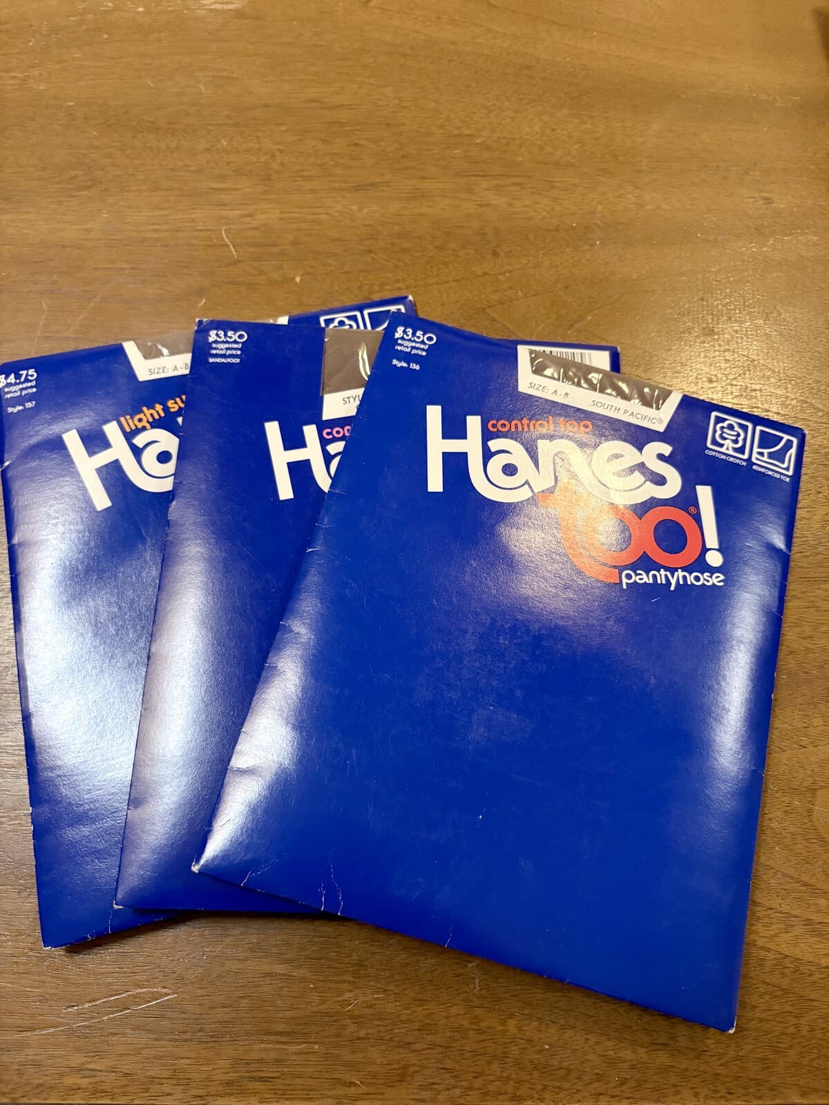 Lot of 8 Vintage Hanes Pantyhose NOS Control Top Toeless Sheer