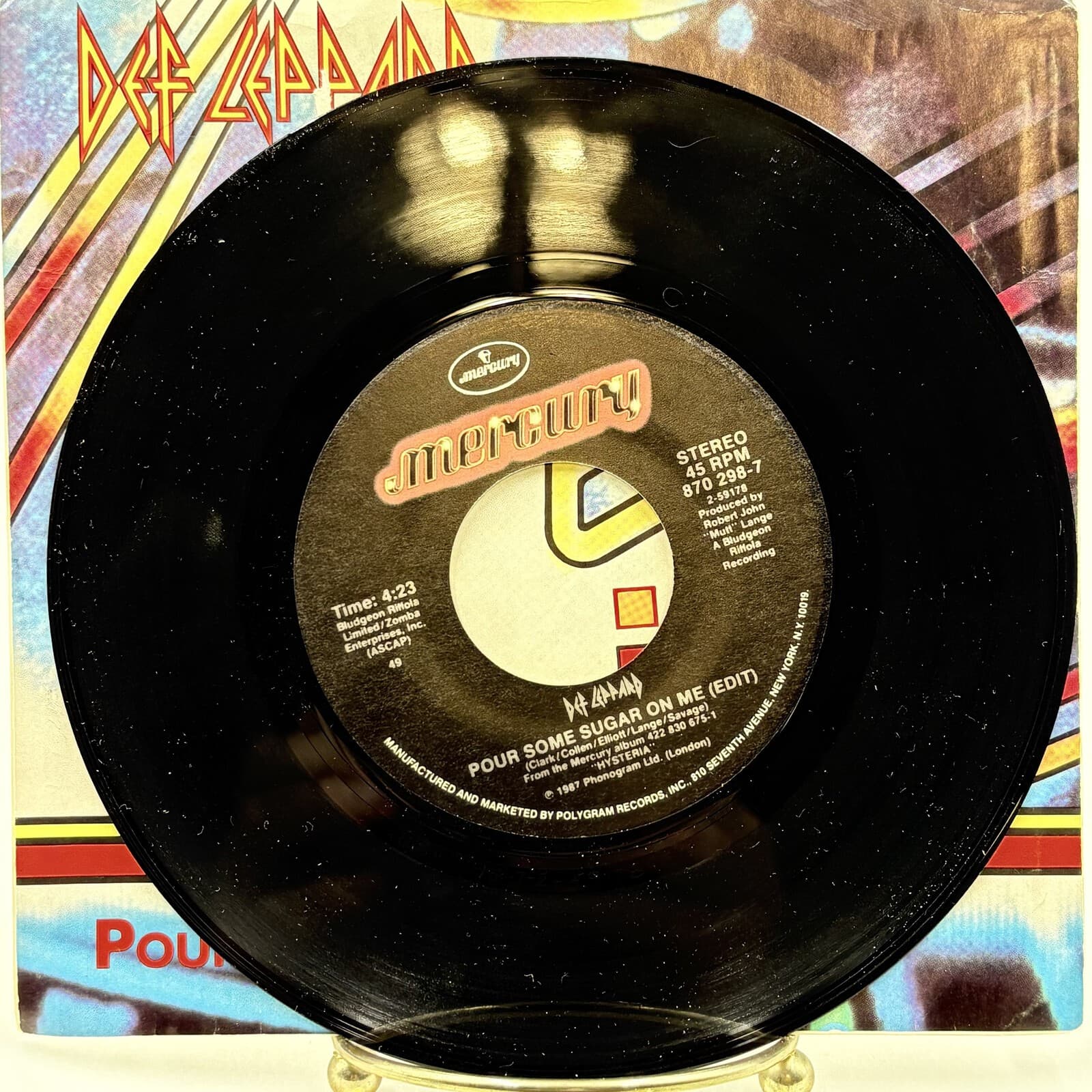 Def Leppard Pour Some Sugar On Me 7" 45 Picture Sleeve 870 298-7