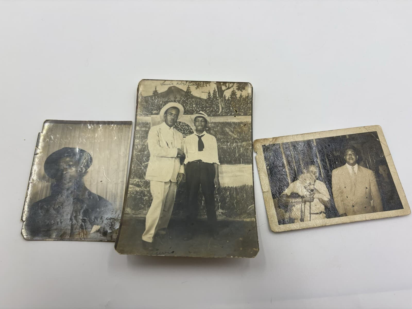 3 Vintage Black Americana Original Photos African American Men 1940s-50s