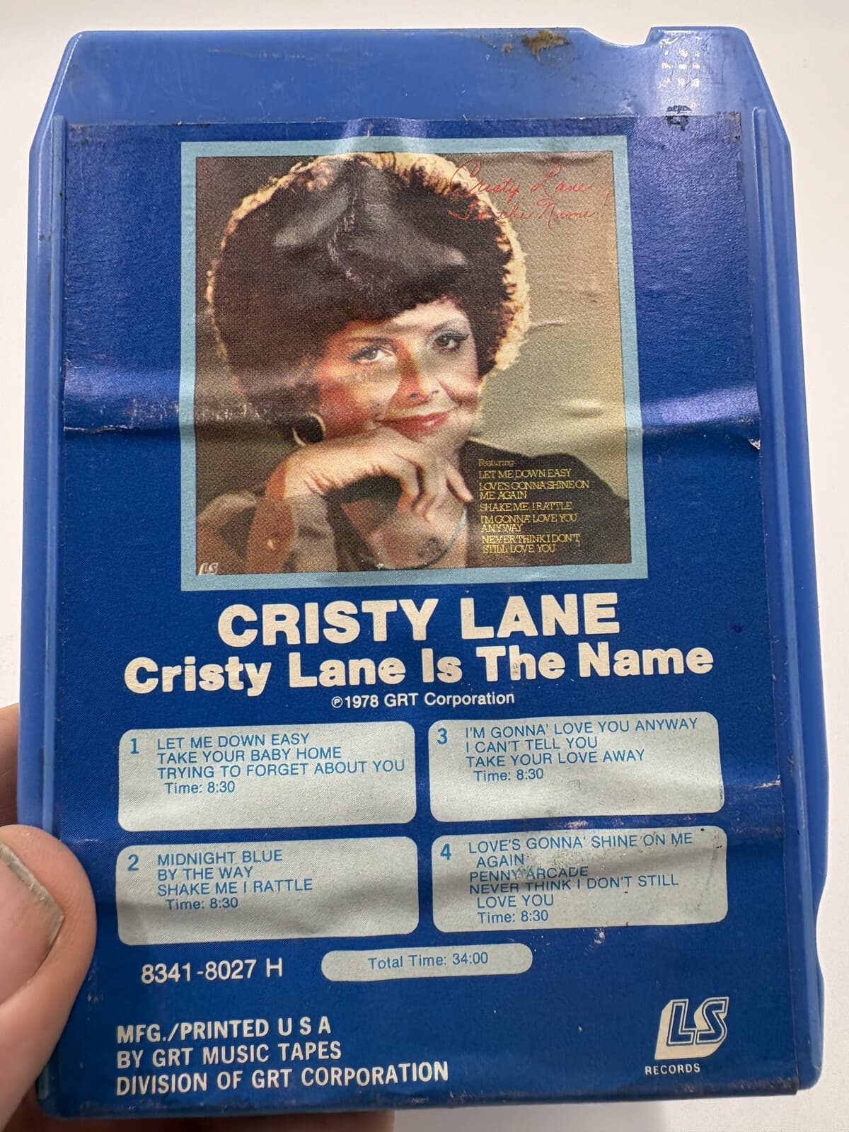 Cristy Lane Is the Name 1978 LS Records 8-Track Tape 8341-8027 H