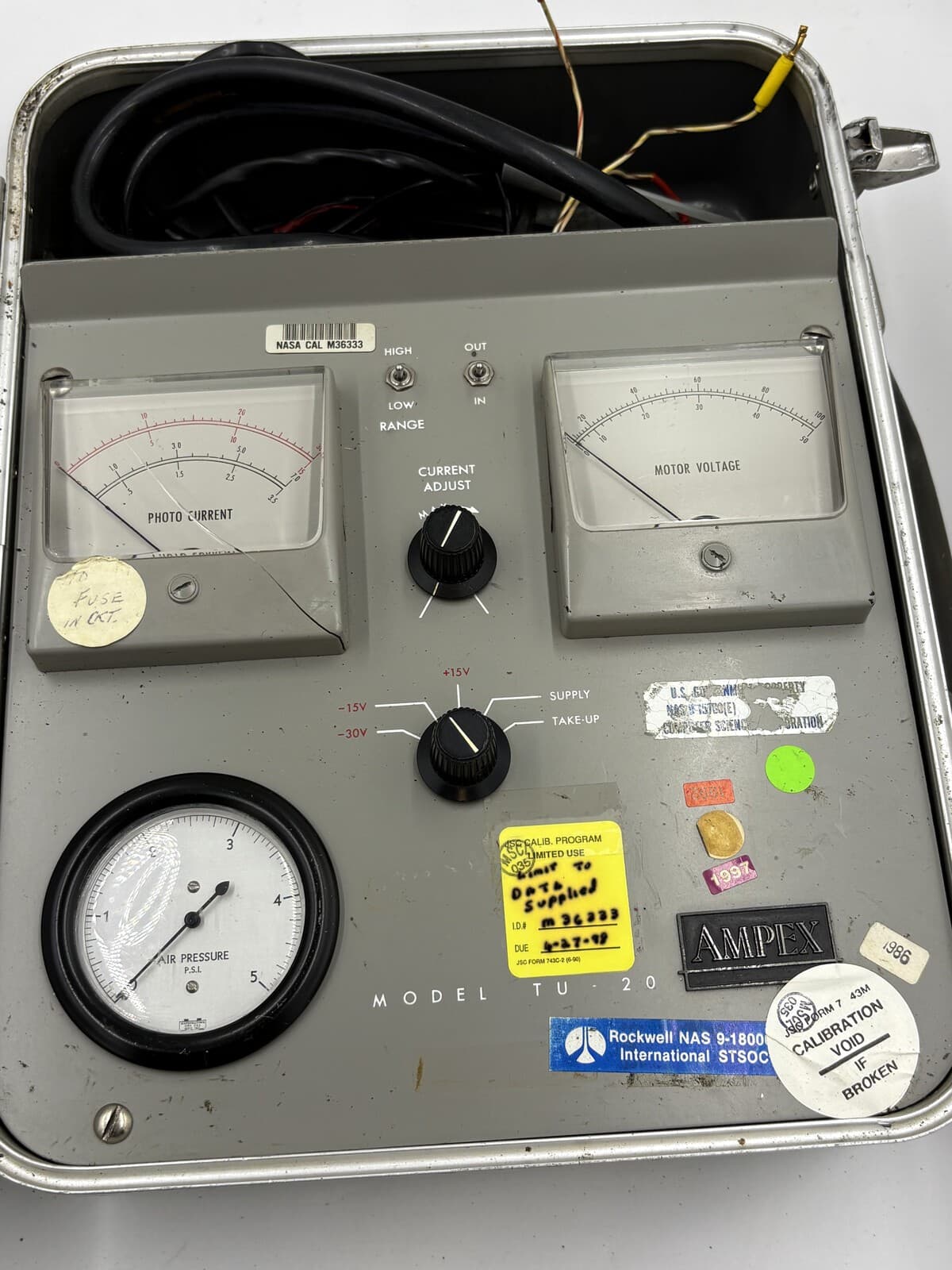 Ampex Model TU-20 NASA STSOC Tape Transport Tester Untested