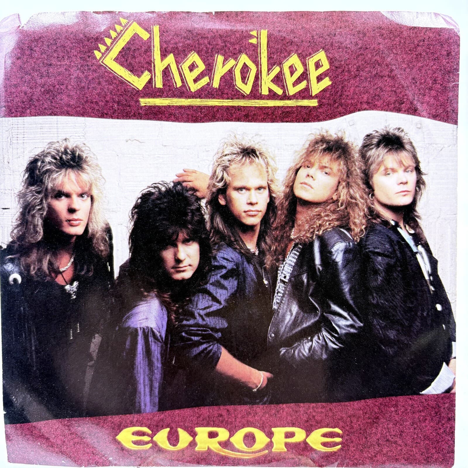 Europe Cherokee 7in 45 RPM Promo Vinyl 1987 Epic 34-07638 w/ Sleeve
