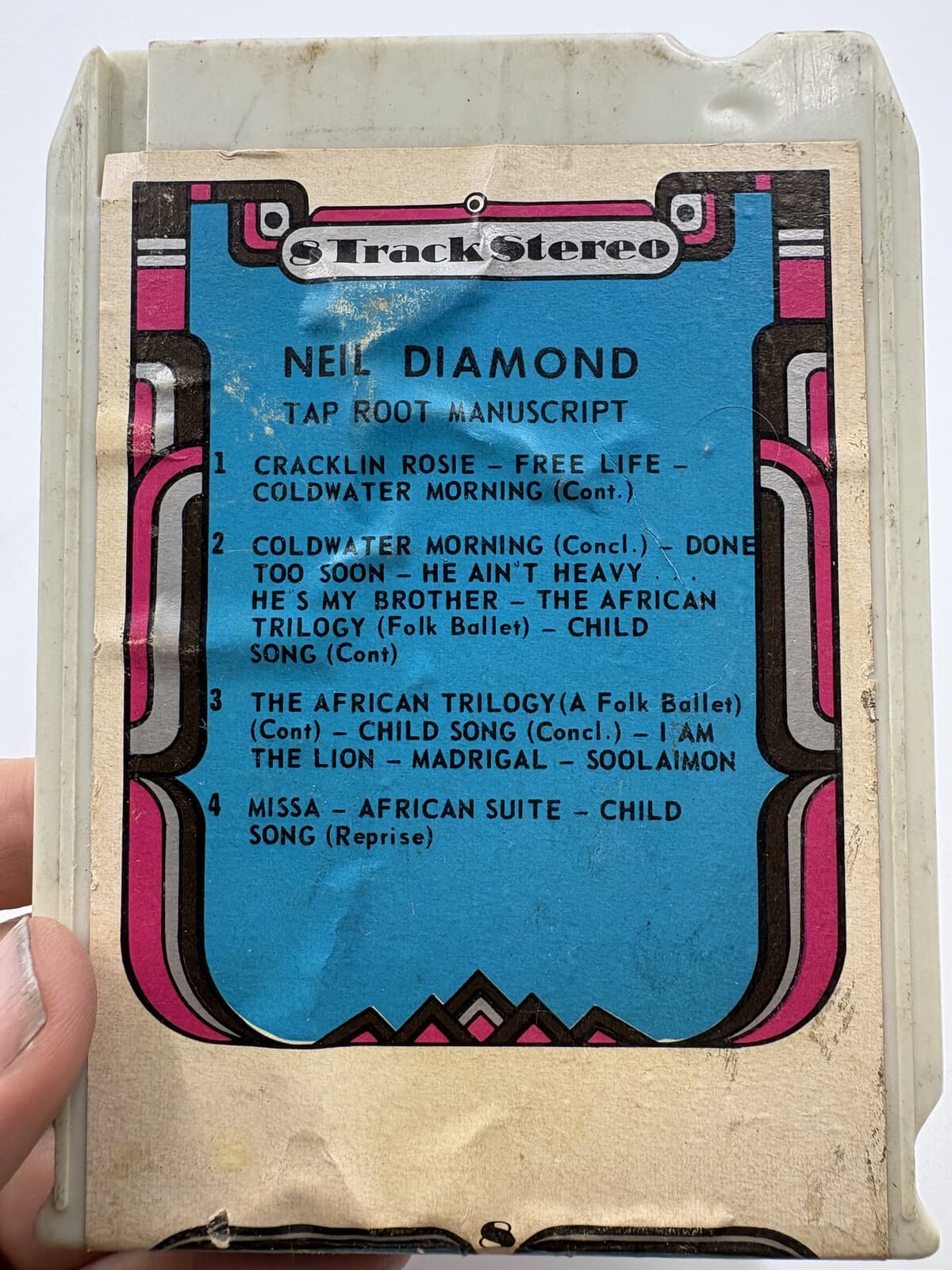 Neil Diamond Tap Root Manuscript 8-Track Tape Track Stereo 200 Untested