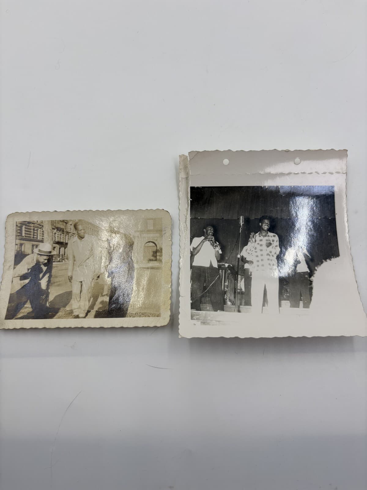 Lot of 2 Vintage 1950s Black & White Jazz Band Musician Photographs