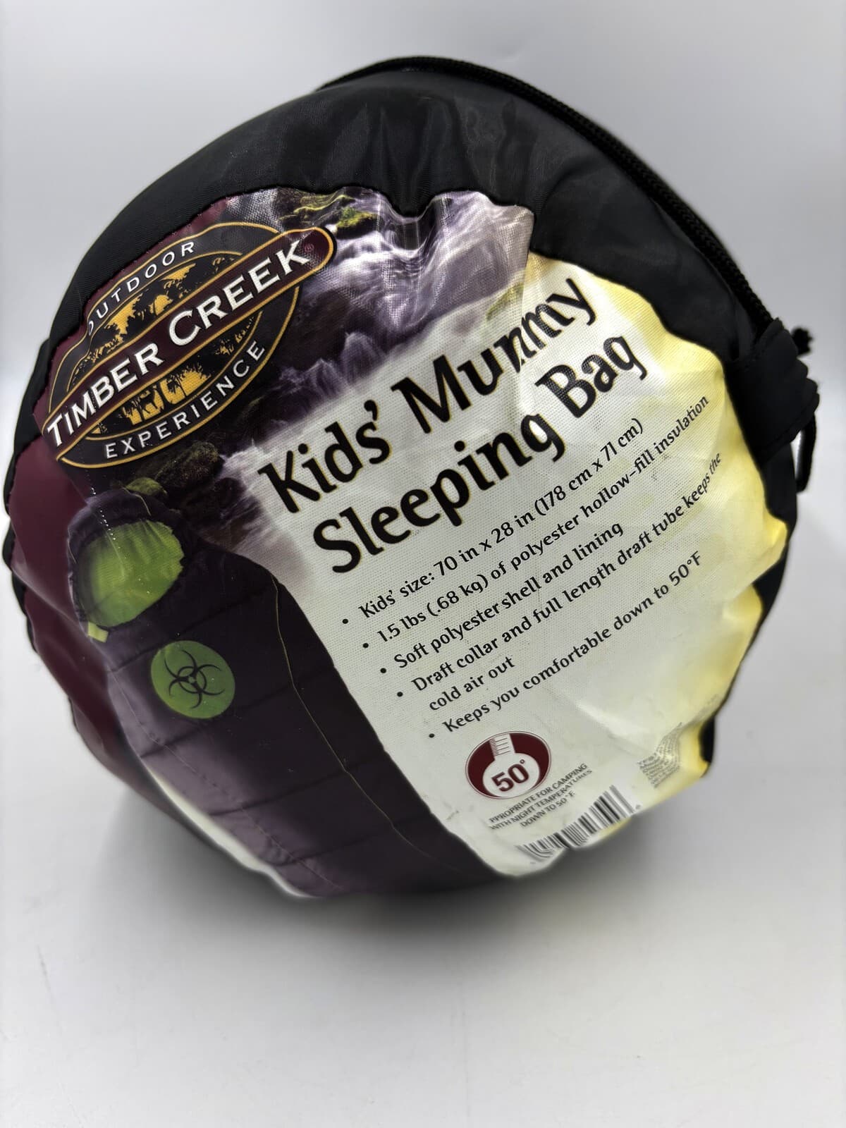 Timber Creek Kids Mummy Sleeping Bag 50F 70 x 28 in