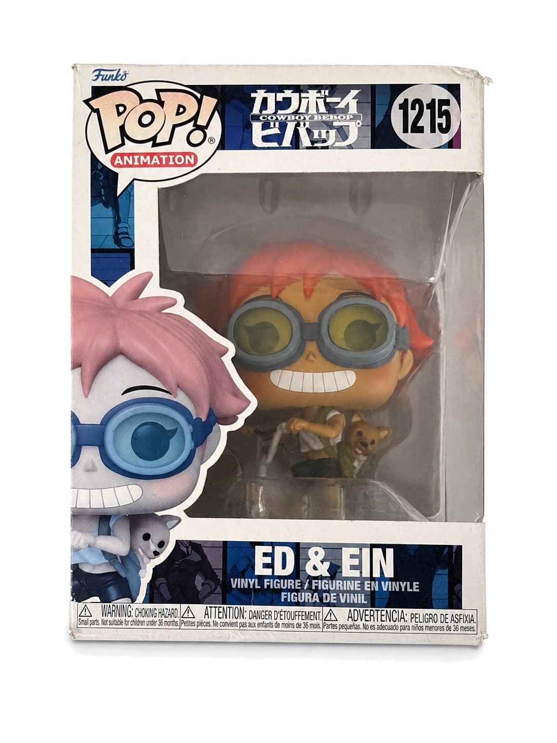 Funko Pop! Cowboy Bebop Ed & Ein on Scooter #1215 Vinyl Figure Box Wear