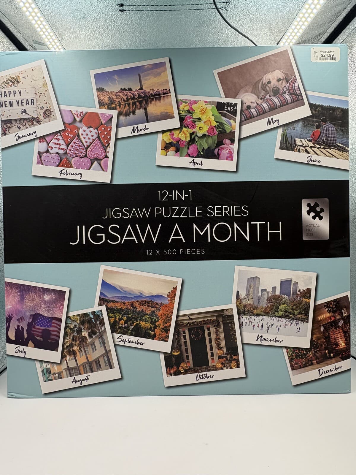 Professor Puzzle Jigsaw A Month 12-in-1 Set 12 x 500 Pieces Used