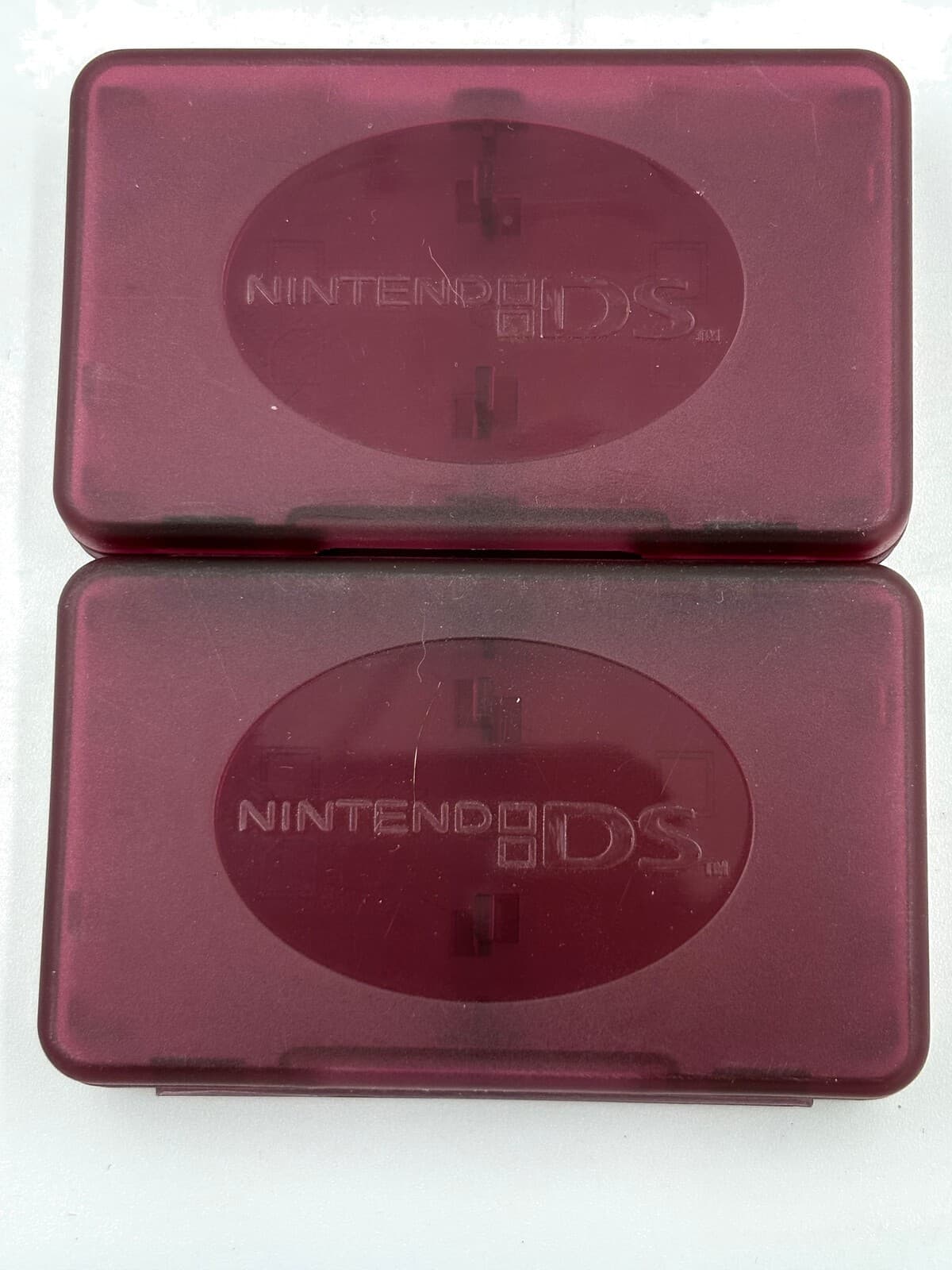 Lot of 2 OEM Nintendo DS Pink 4-Game Cartridge Cases
