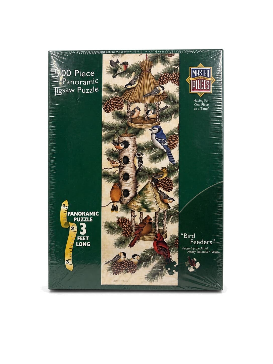 MasterPieces Bird Feeders 500 Pc Panoramic Puzzle 30001 Sealed 3 Ft