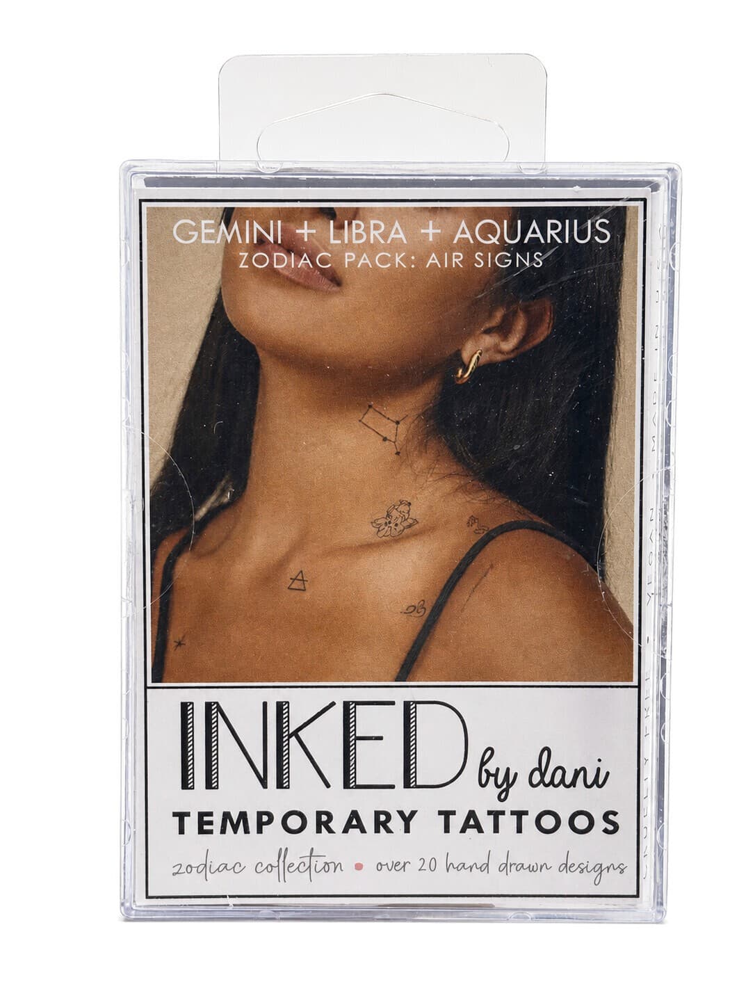 Inked by Dani Air Signs Zodiac Temporary Tattoos Gemini Libra Aquarius New