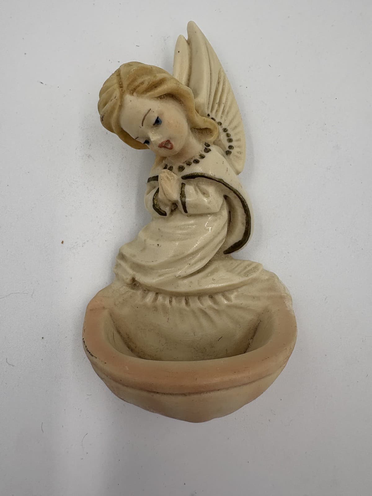 Vintage HAART DE MEXICO Ceramic Angel Wall Plaque Hand Painted #35