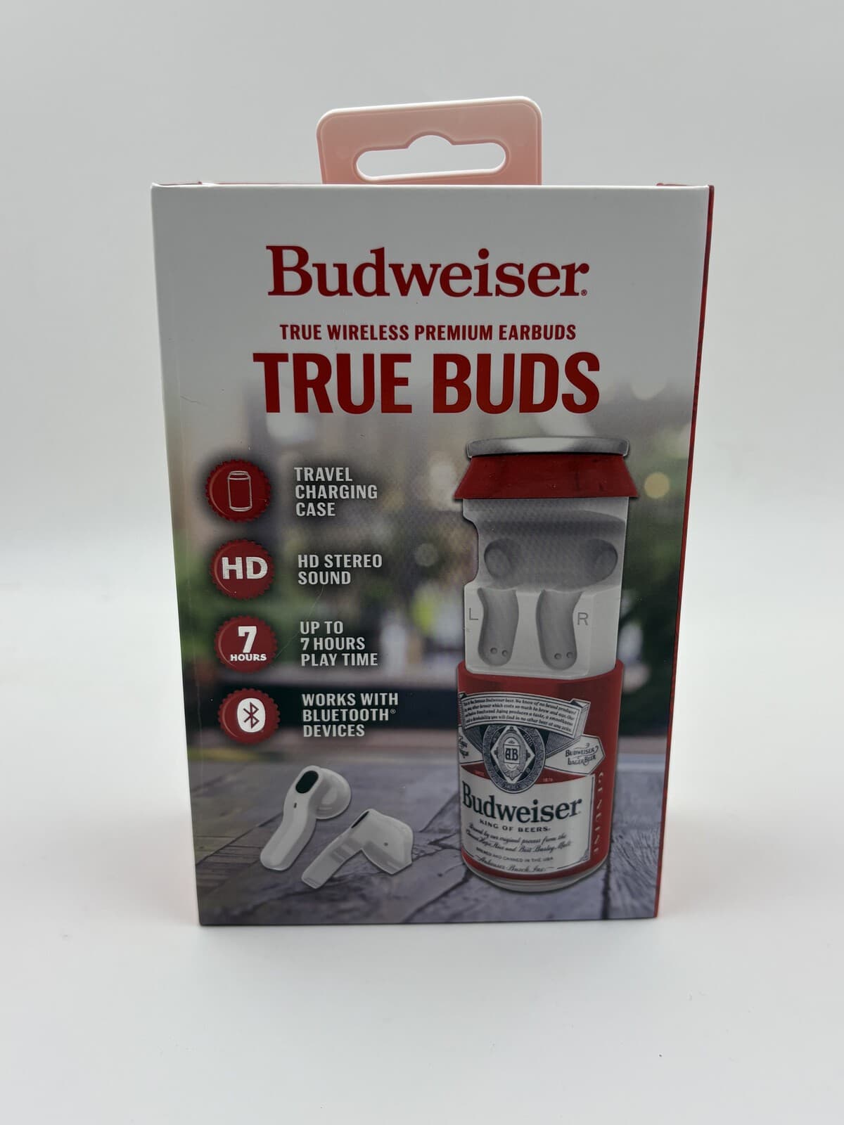 Budweiser True Buds Wireless Earbuds Can Charging Case BW-TWS-001