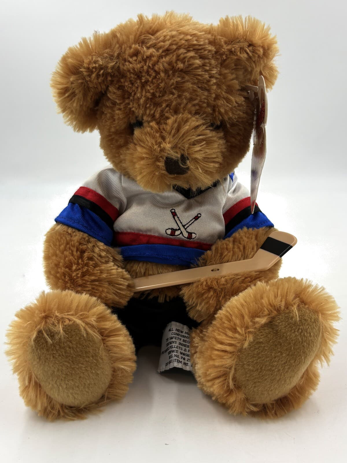 Russ Berrie Pucks Hockey Teddy Bear Plush 11" Teddies at Play Tag