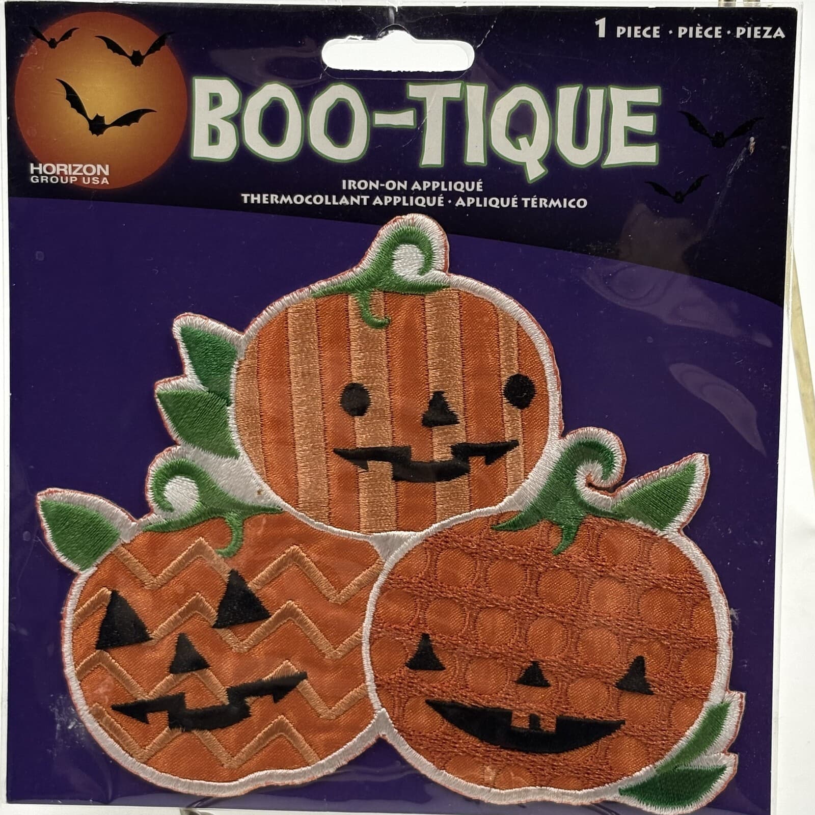 Boo-Tique Halloween Iron-On Pumpkin Applique & Rhinestone Lot Horizon