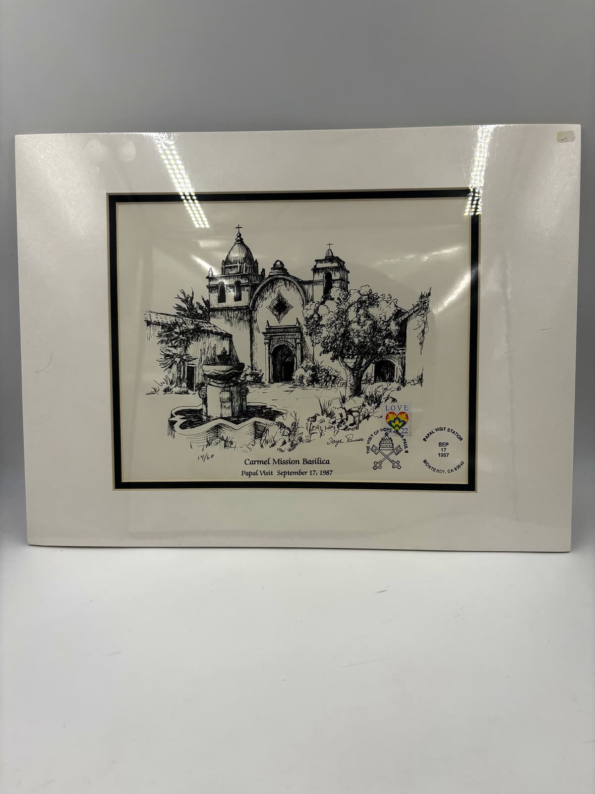 Faye Russo Carmel Mission Basilica Papal Visit 1987 Art Print 14/60