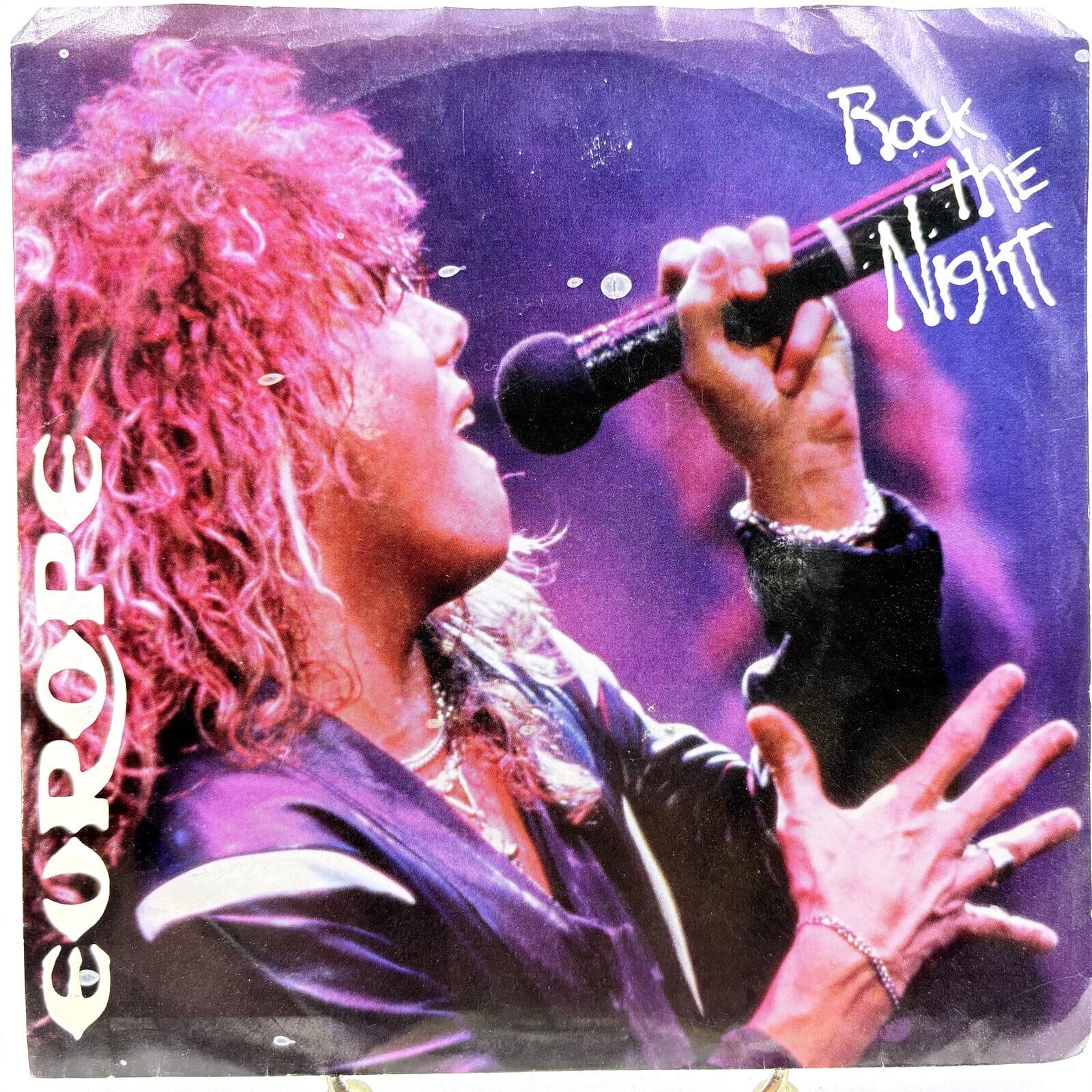 Europe Rock The Night 7" 45 RPM Vinyl Single Epic 34-07091 1987