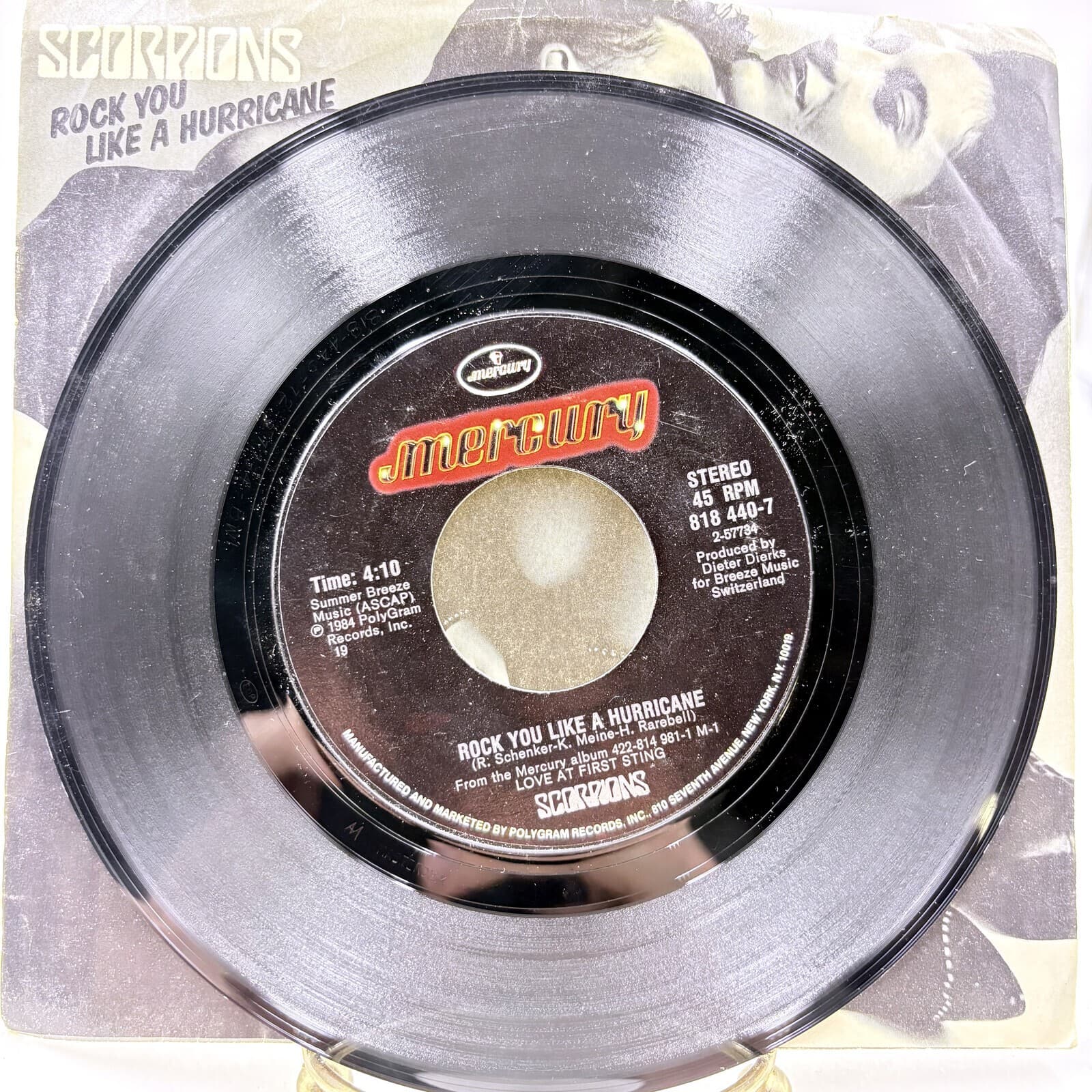 Scorpions Rock You Like a Hurricane 1984 Mercury 7in 45 818 440-7