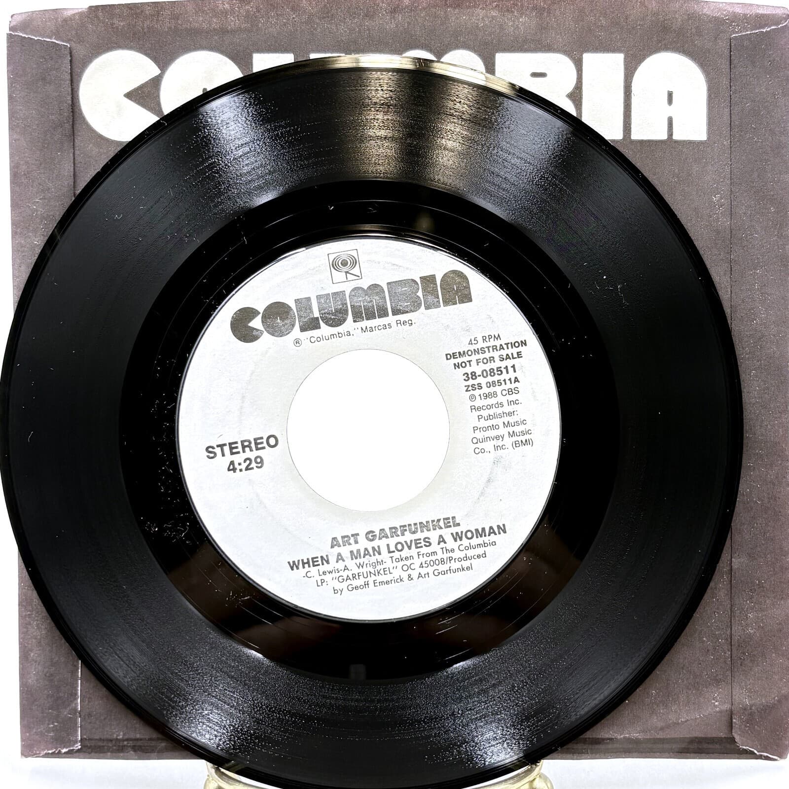 Art Garfunkel When a Man Loves a Woman 7in 45 Promo Columbia 38-08511