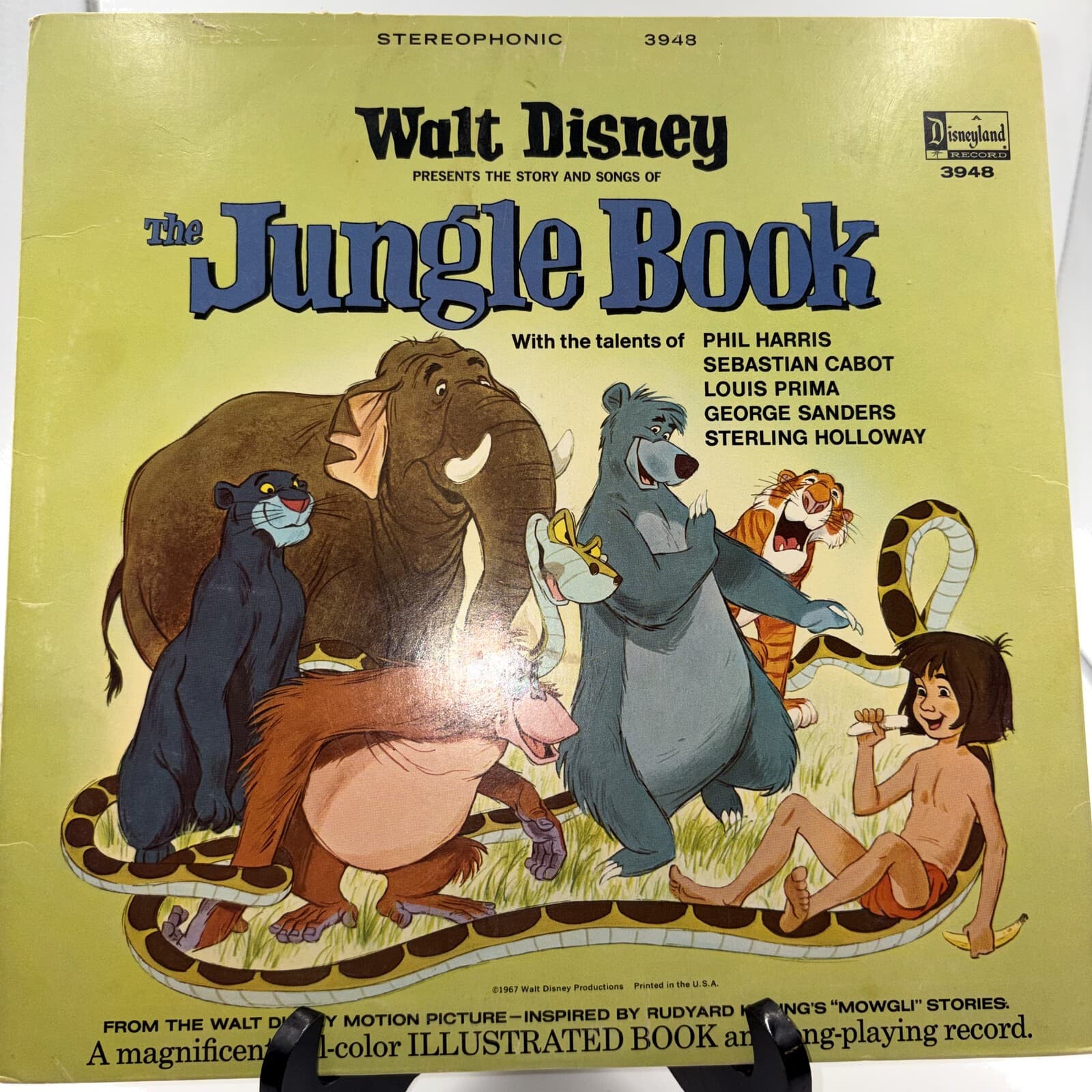 1967 Walt Disney Jungle Book Story & Songs Book + Record ST-3948