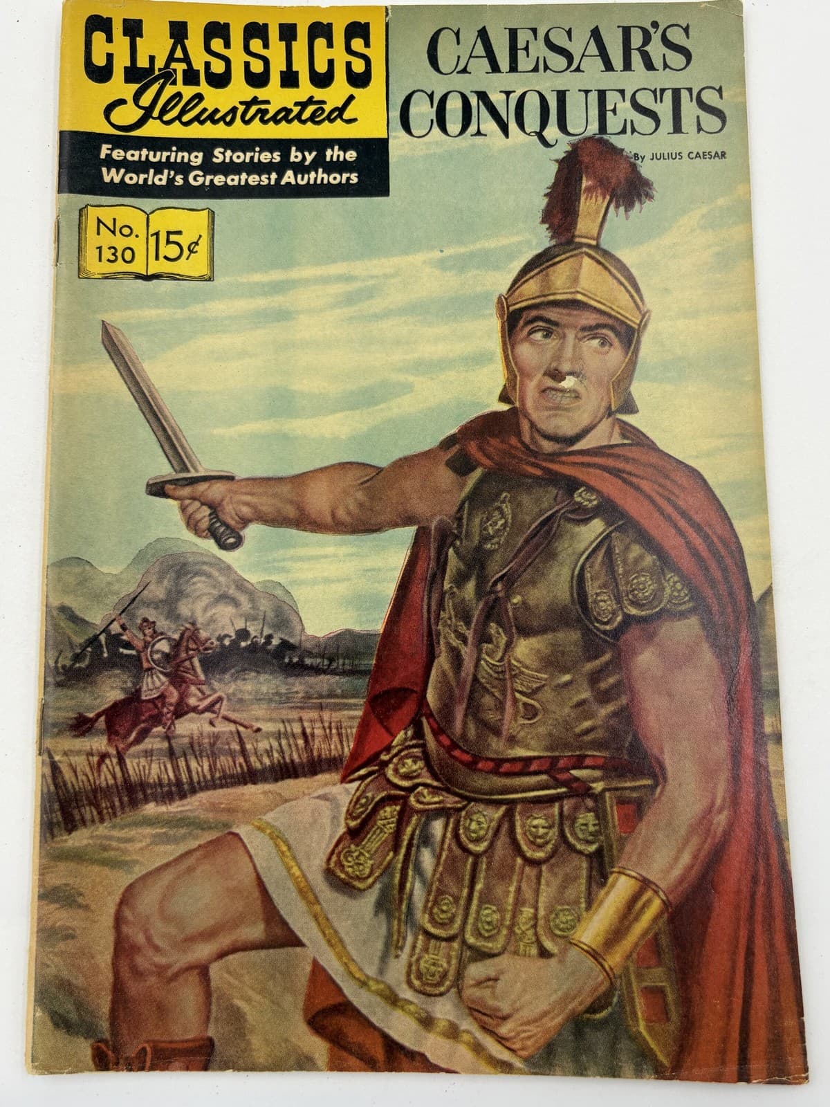 Classics Illustrated #130 Caesar's Conquests 15c Vintage Comic