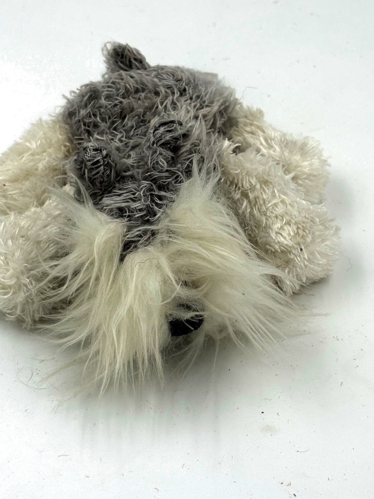 Passport Plush Toys Gray White Shaggy Dog Stuffed Animal