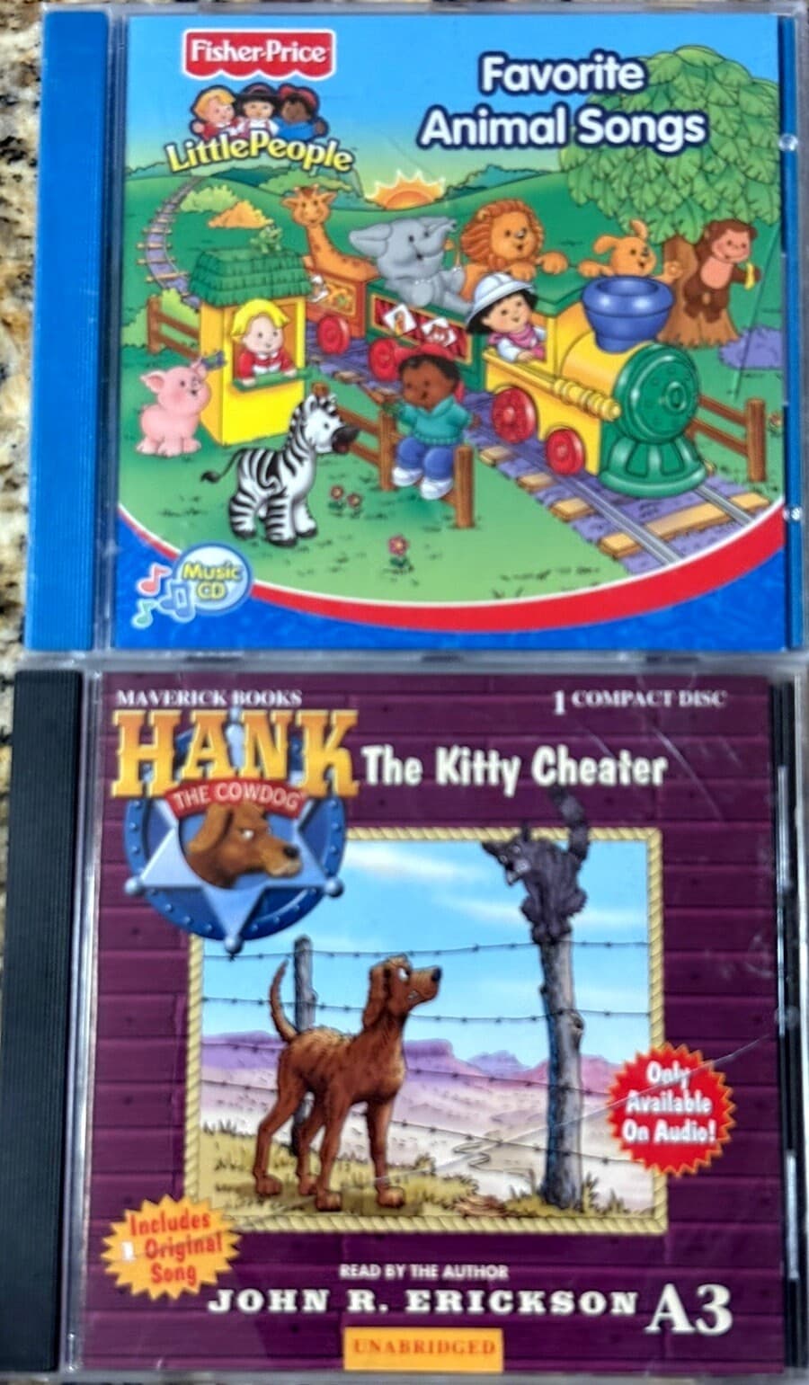 Fisher-Price Favorite Animal Songs + Hank The Kitty Cheater Audio CDs