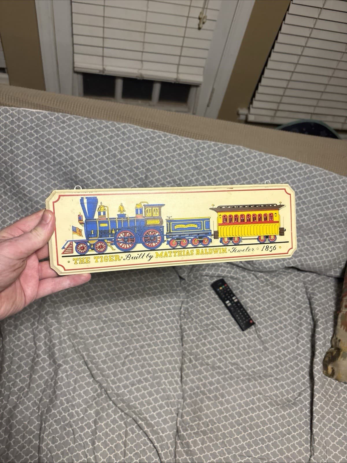Yorkraft Inc The Tiger Matthias Baldwin Jeweler 1856 Train Painting 36”x9”