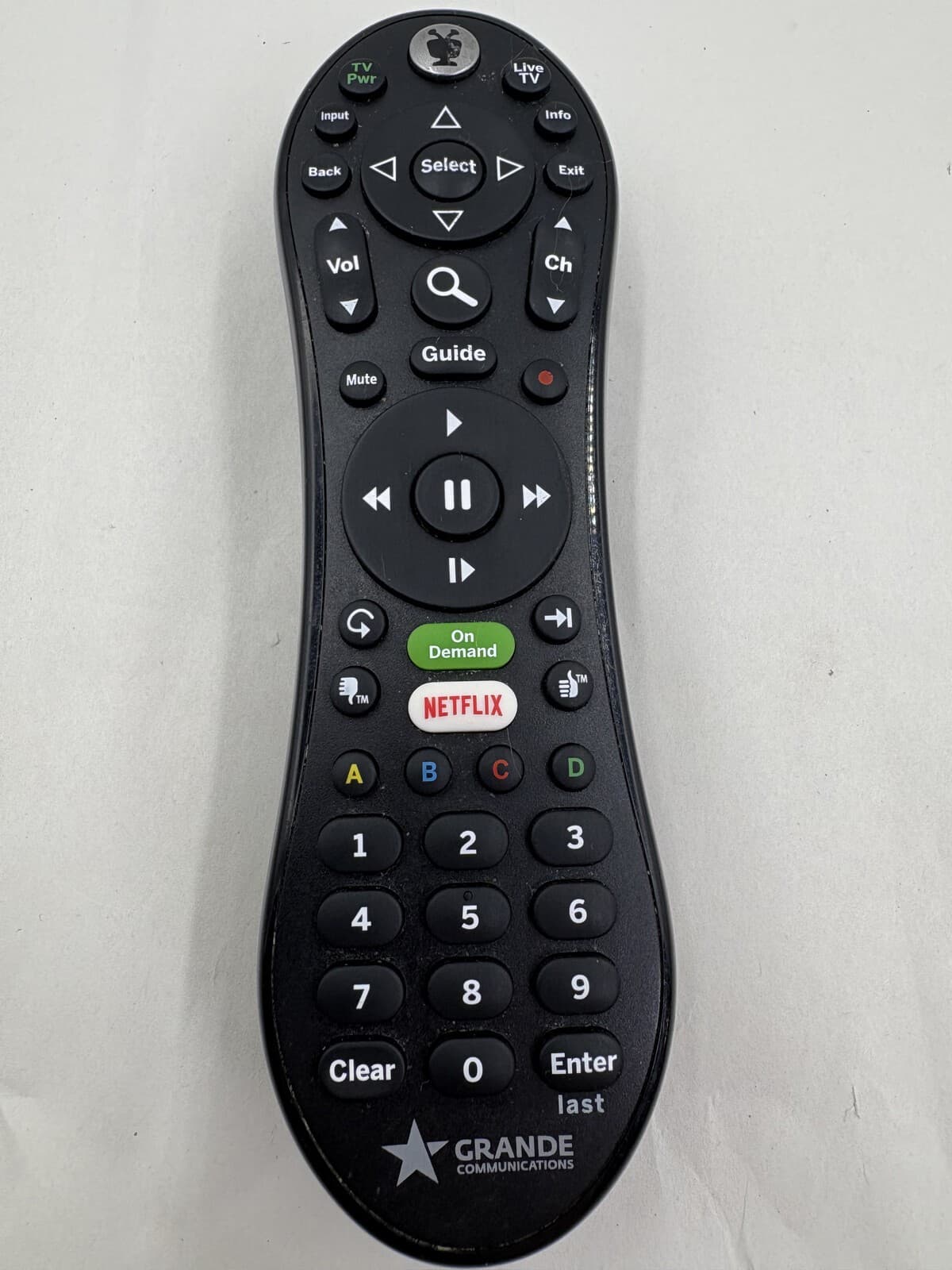 Grande Communications TiVo URC-7021BC1-XXXX-R Remote Control Netflix