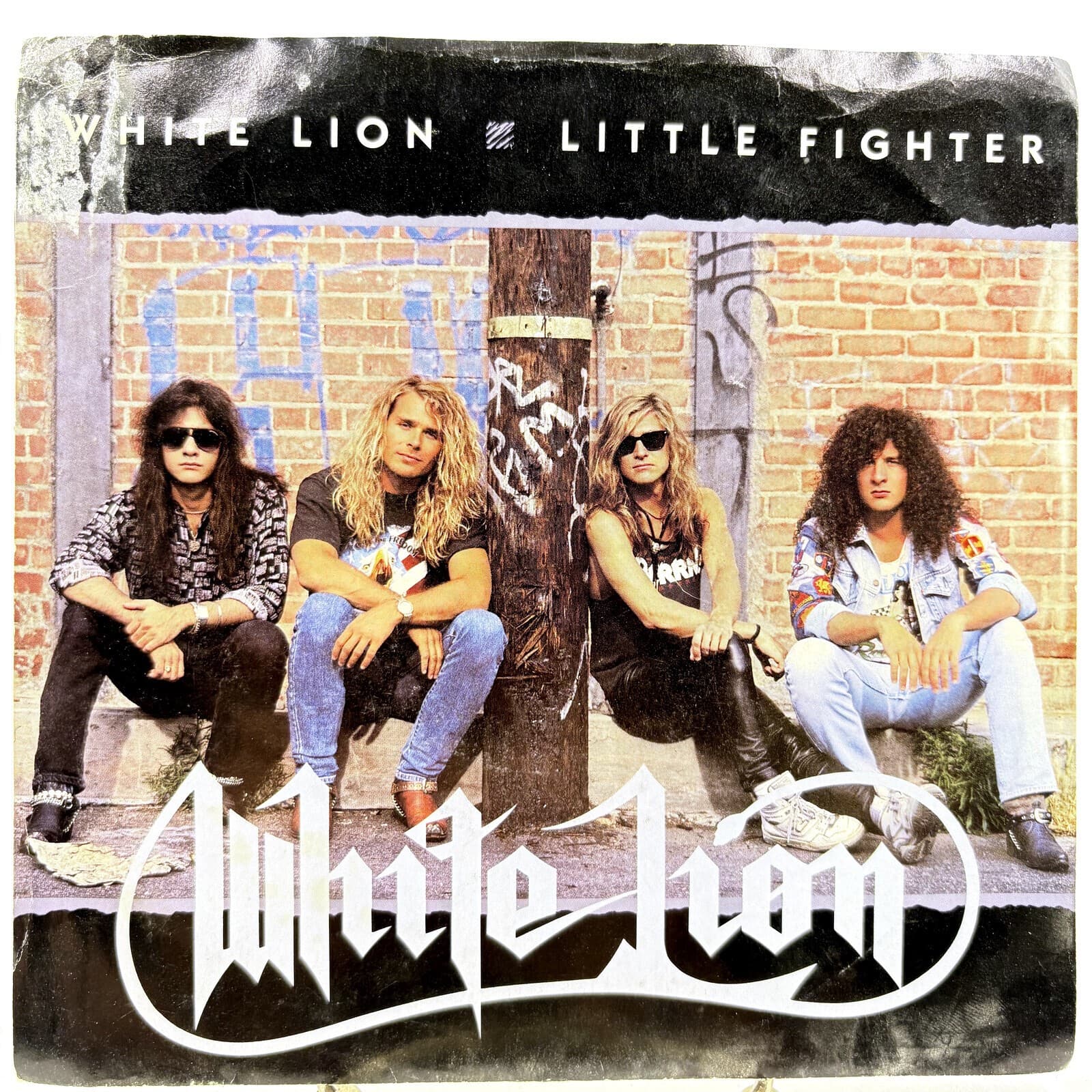 White Lion Little Fighter Let's Get Crazy 1989 Atlantic 7-88874 7in 45