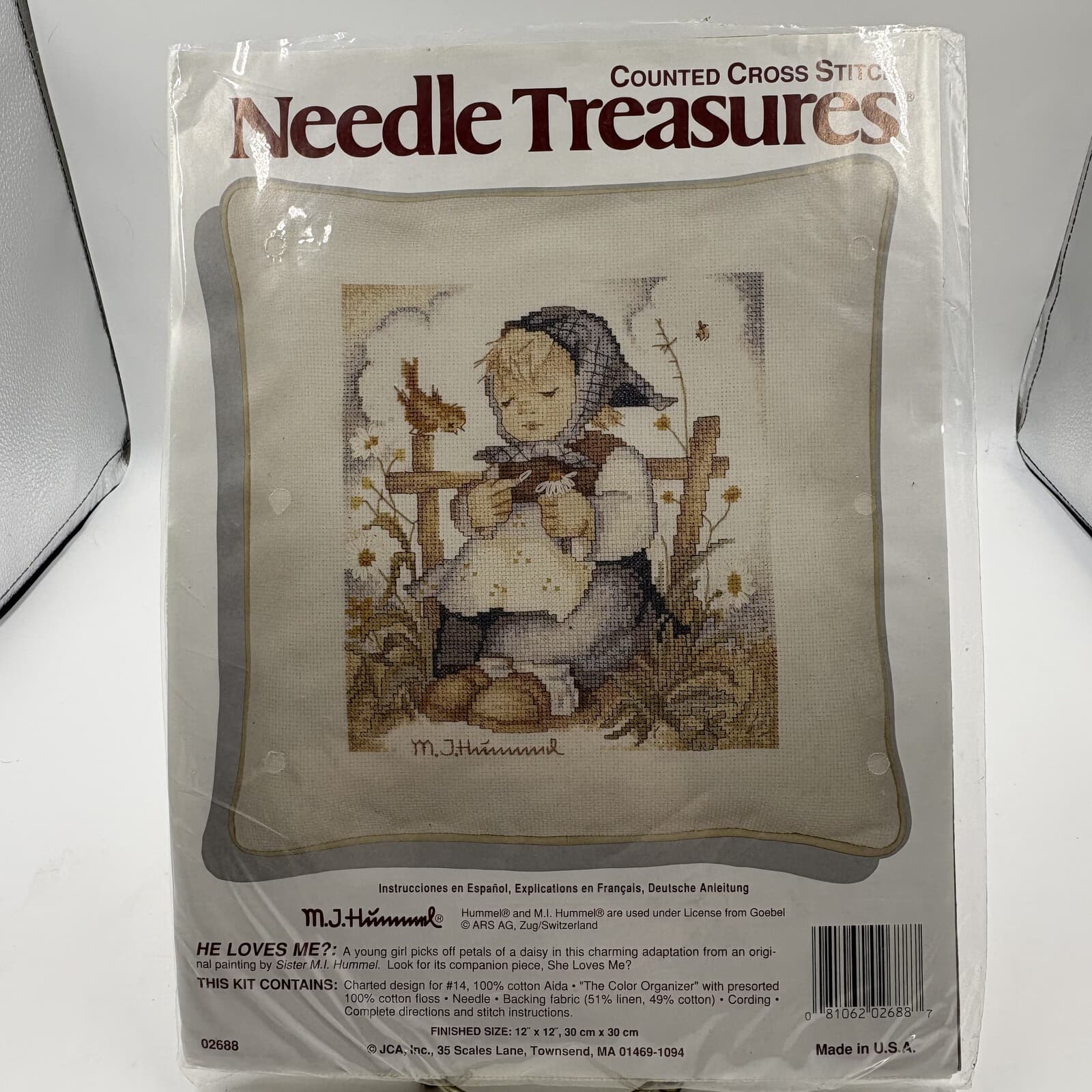 Needle Treasures M.J. Hummel He Loves Me? Cross Stitch Kit 02688