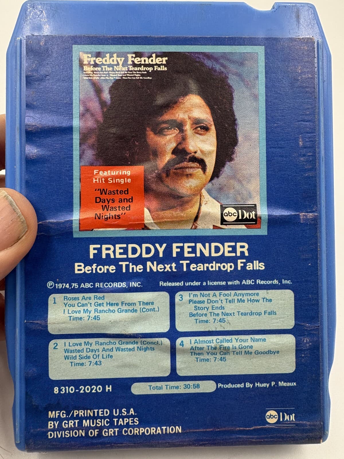 Freddy Fender Before the Next Teardrop Falls 8-Track ABC Dot 8310-2020 H