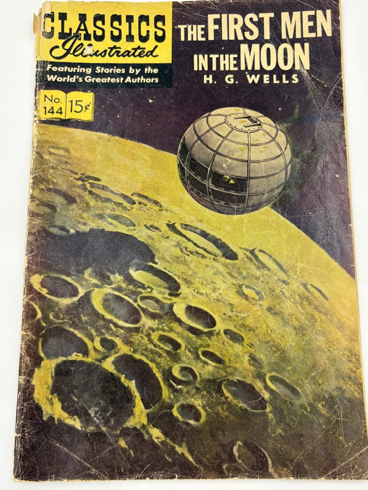 Classics Illustrated #144 First Men in the Moon 15c May 1958 Comic