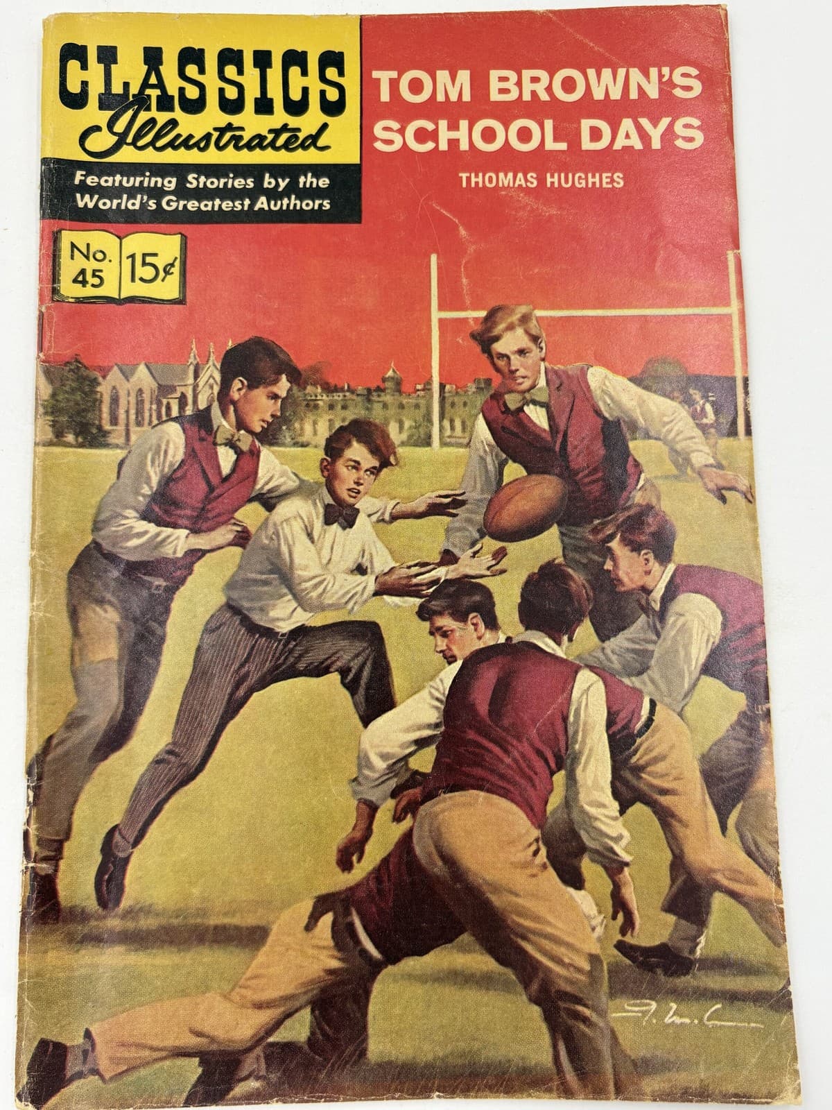 Classics Illustrated #45 Tom Brown's School Days 15c Vintage Comic